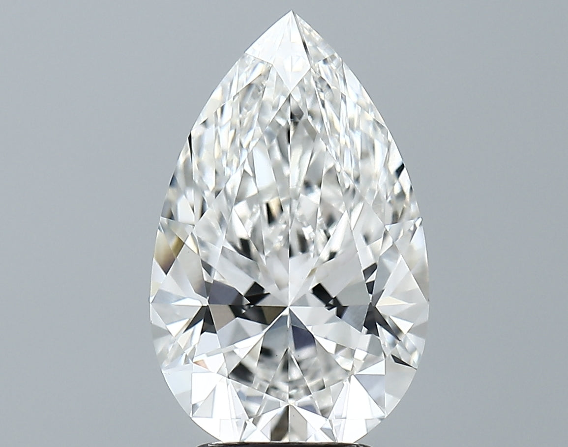 Lab-Grown 3.53 Carat Pear Shape Diamond color E Clarity VVS2, precious stones, engagement diamonds