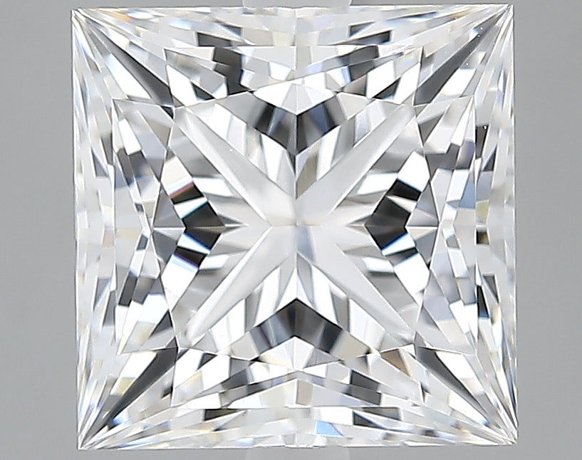 Lab-Grown 3.11 Carat Princess Cut Diamond color E Clarity VVS2, precious stones, engagement diamonds