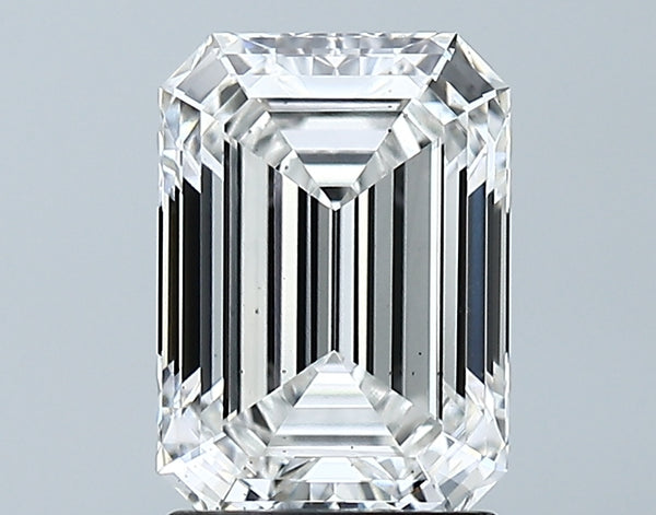 Lab-Grown 2.08 Carat Emerald Cut Diamond color F Clarity SI1 With GIA Certificate, precious stones, engagement diamonds