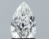 Lab-Grown 1.22 Carat Pear Shape Diamond color E Clarity VVS2 With GIA Certificate, precious stones, engagement diamonds