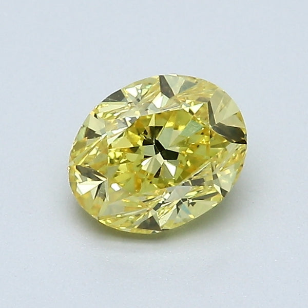 0.85 Carat Oval Shape Natural Mined Diamond Fancy Vivid  Yellow Color VS2 Clarity With GIA Certificate, natural diamonds, precious stones, engagement diamonds