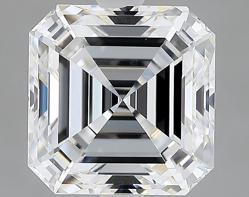 Lab-Grown 3.07 Carat Asscher Cut Diamond color E Clarity VVS2, precious stones, engagement diamonds