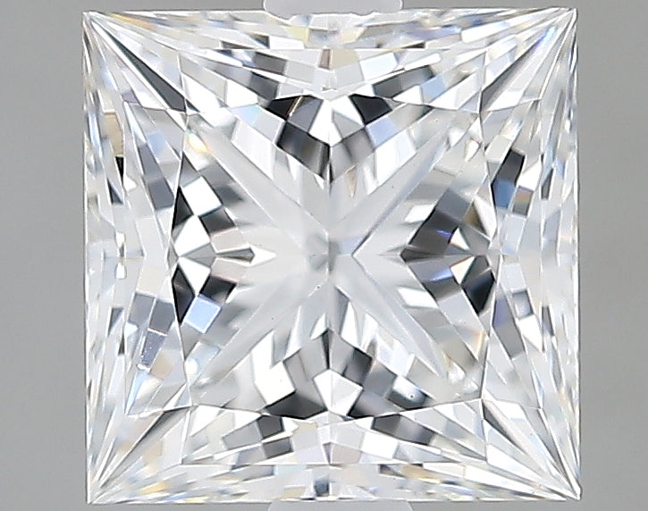 Lab-Grown 2.08 Carat Princess Cut Diamond color E Clarity VVS2, precious stones, engagement diamonds