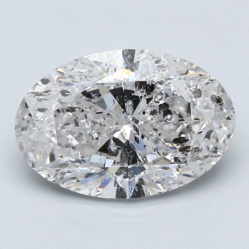 2.52 Carat Oval Shape Diamond color F Clarity I2, natural diamonds, precious stones, engagement diamonds