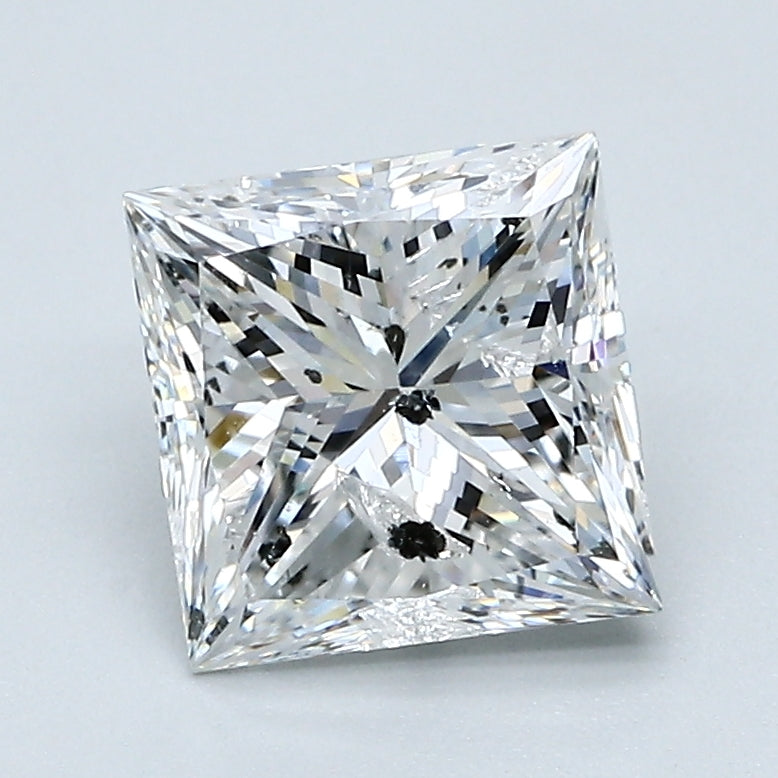 2.06 Carat Princess Cut Natural Mined Diamond F Color I2 Clarity With GIA Certificate, natural diamonds, precious stones, engagement diamonds