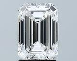 Lab-Grown 2.20 Carat Emerald Cut Diamond color F Clarity SI1 With GIA Certificate, precious stones, engagement diamonds