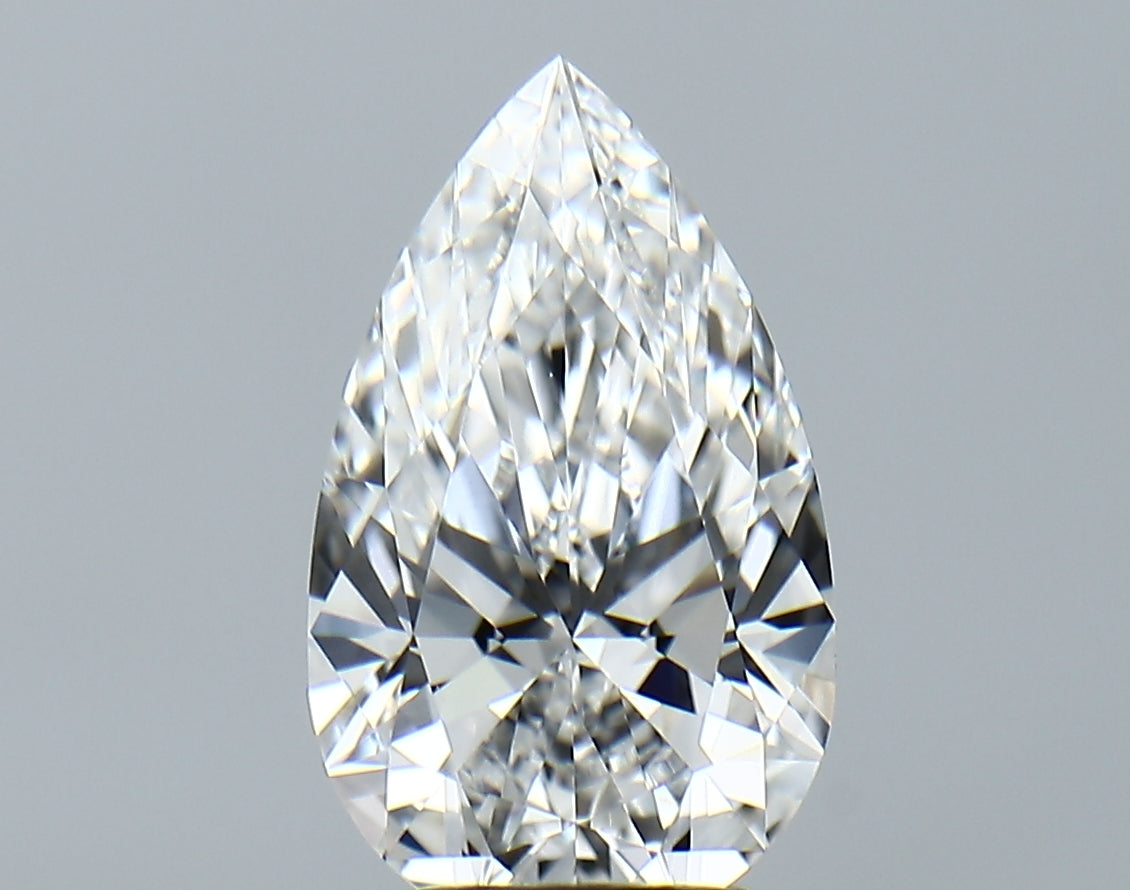 Lab-Grown 2.90 Carat Pear Shape Diamond color E Clarity VVS2, precious stones, engagement diamonds