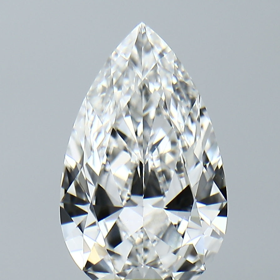 Lab-Grown 2.77 Carat Pear Shape Diamond color F Clarity VVS2, precious stones, engagement diamonds