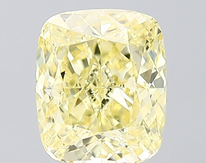Lab-Grown 2.04 Carat Cushion Modified Brilliant Cut Diamond color FI.YL Clarity VS1, precious stones, engagement diamonds