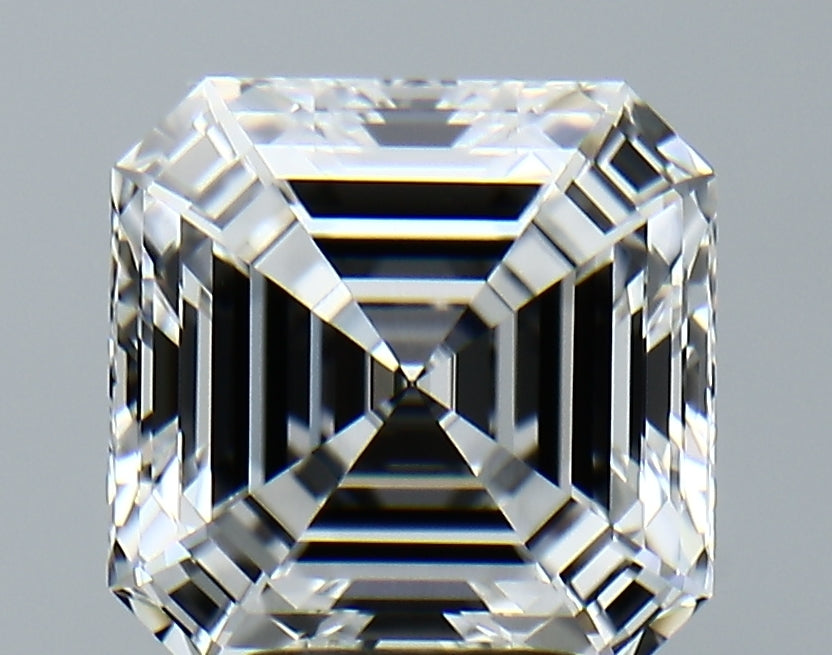 Lab-Grown 4.11 Carat Asscher Cut Diamond color E Clarity VVS2, precious stones, engagement diamonds