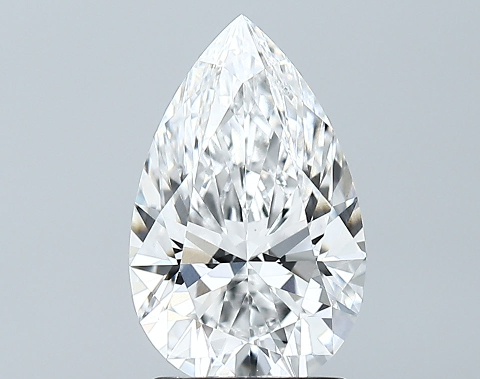 Lab-Grown 2.17 Carat Pear Shape Diamond color E Clarity VVS2, precious stones, engagement diamonds