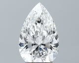 Lab-Grown 3.05 Carat Pear Shape Diamond color E Clarity VVS2 With GIA Certificate, precious stones, engagement diamonds