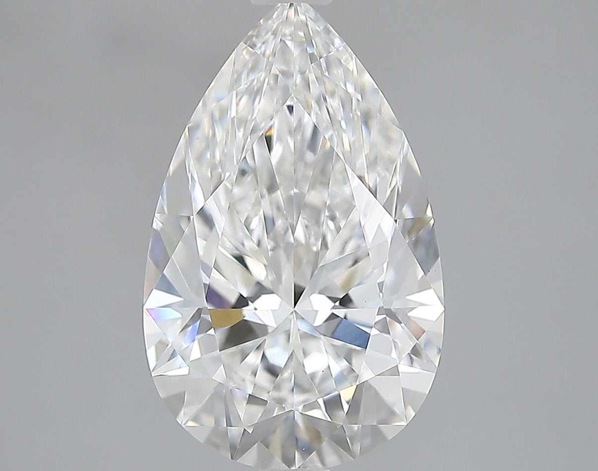 Lab-Grown 2.70 Carat Pear Shape Diamond color E Clarity VVS2, precious stones, engagement diamonds