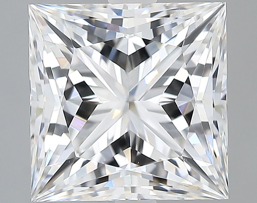 Lab-Grown 3.82 Carat Princess Cut Diamond color E Clarity VVS2, precious stones, engagement diamonds