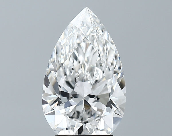 Lab-Grown 3.01 Carat Pear Shape Diamond color E Clarity VVS2 With GIA Certificate, precious stones, engagement diamonds