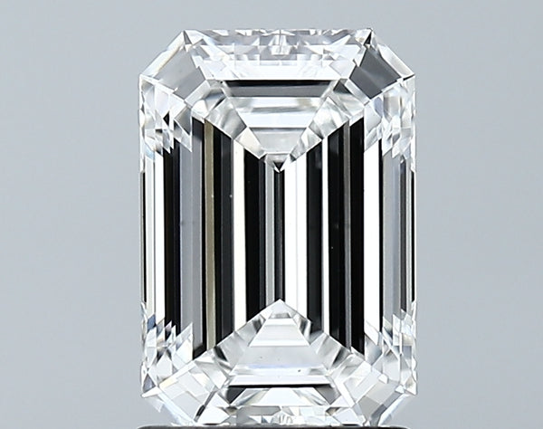 Lab-Grown 1.77 Carat Emerald Cut Diamond color E Clarity VS2 With GIA Certificate, precious stones, engagement diamonds