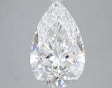 Lab-Grown 2.84 Carat Pear Shape Diamond color D Clarity VVS1 With GIA Certificate, precious stones, engagement diamonds