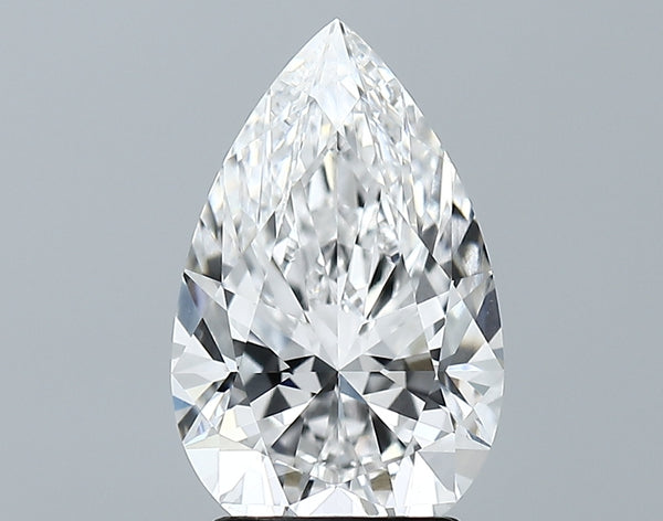 Lab-Grown 2.78 Carat Pear Shape Diamond color E Clarity VVS1 With GIA Certificate, precious stones, engagement diamonds
