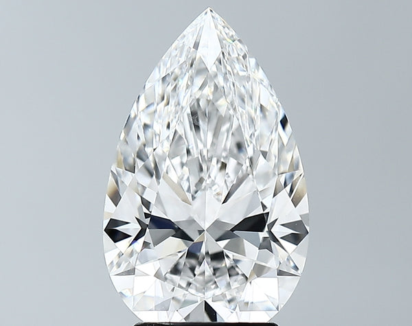 Lab-Grown 3.20 Carat Pear Shape Diamond color D Clarity VVS2 With GIA Certificate, precious stones, engagement diamonds