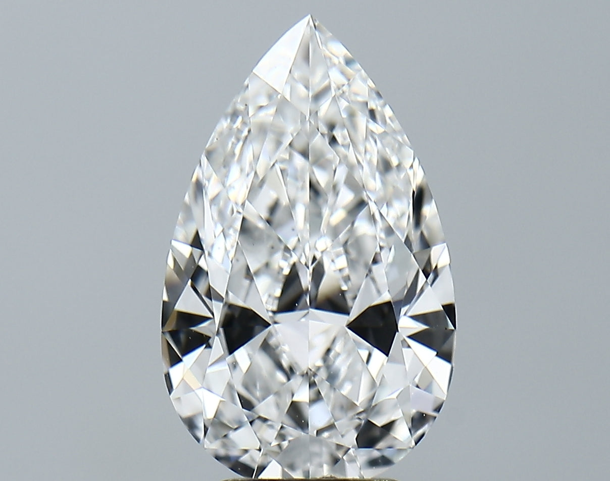 Lab-Grown 3.51 Carat Pear Shape Diamond color E Clarity VVS2 With GIA Certificate, precious stones, engagement diamonds