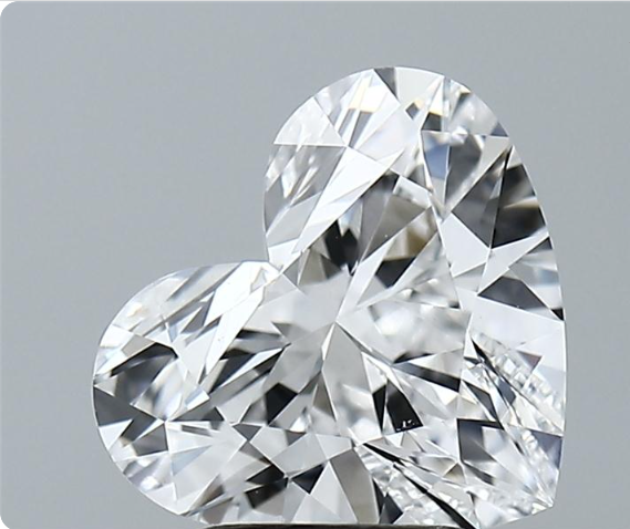 Lab-Grown 2.51 Carat Heart Shape Diamond color D Clarity VS1 With GIA Certificate, precious stones, engagement diamonds