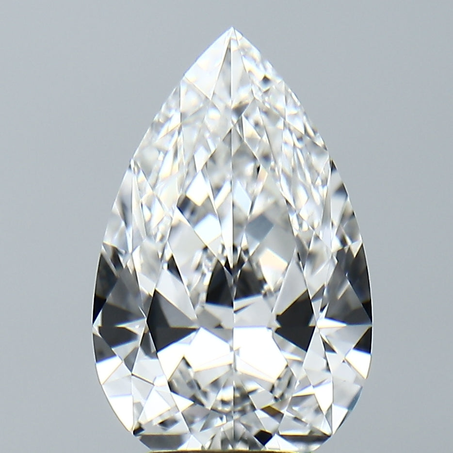 Lab-Grown 3.38 Carat Pear Shape Diamond color E Clarity VVS2, precious stones, engagement diamonds