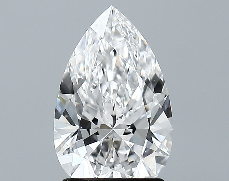 Lab-Grown 1.69 Carat Pear Shape Diamond color D Clarity VVS2 With GIA Certificate, precious stones, engagement diamonds