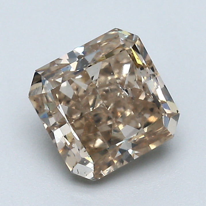 1.42 Carat Radiant Cut Diamond color Fancy Yellowish Brown Clarity SI2, natural diamonds, precious stones, engagement diamonds