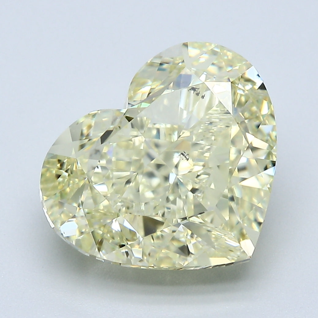 5.52 Carat Heart Shape Natural Mined Diamond Fancy Light  Yellow Color SI1 Clarity With GIA Certificate, natural diamonds, precious stones, engagement diamonds