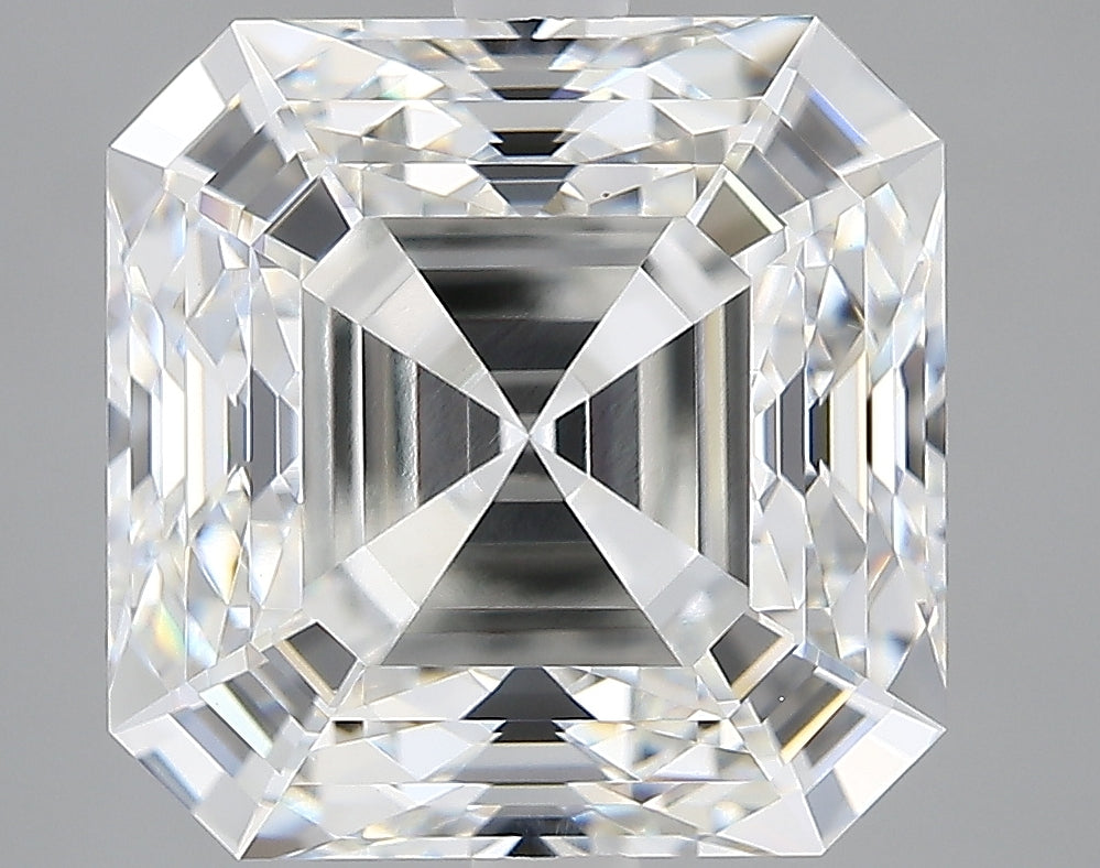 Lab-Grown 5.15 Carat Asscher Cut Diamond color F Clarity VVS2, precious stones, engagement diamonds