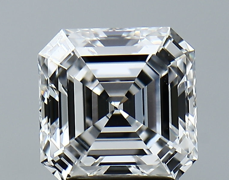 Lab-Grown 2.70 Carat Asscher Cut Diamond color E Clarity VVS2, precious stones, engagement diamonds