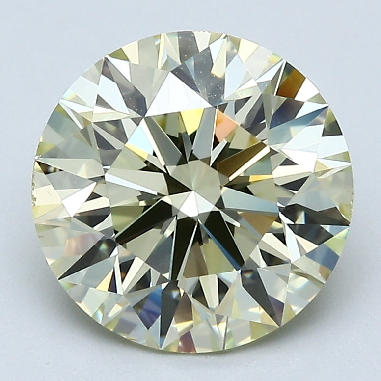 3.02 Carat Round Brilliant Natural Mined Diamond Fancy Light  Yellow Color VS2 Clarity With GIA Certificate, natural diamonds, precious stones, engagement diamonds