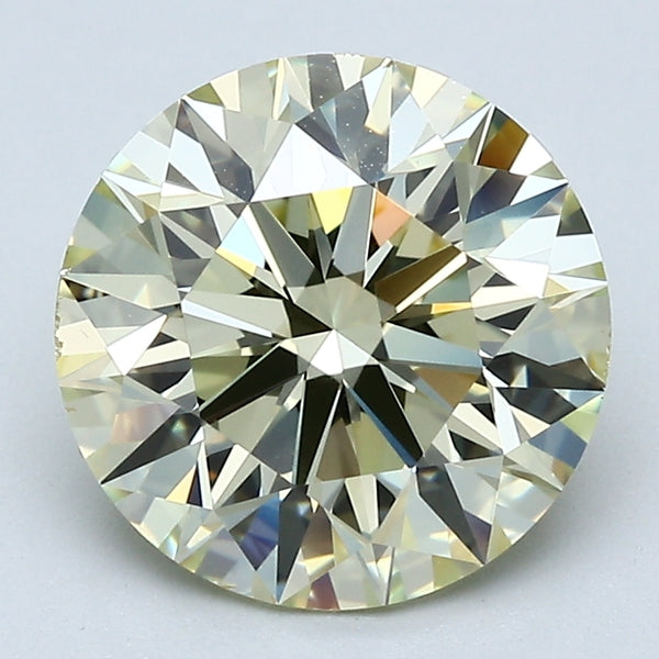 3.02 Carat Round Brilliant Natural Mined Diamond Fancy Light  Yellow Color VS2 Clarity With GIA Certificate, natural diamonds, precious stones, engagement diamonds