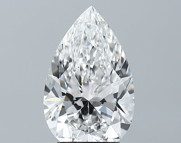 Lab-Grown 3.07 Carat Pear Shape Diamond color E Clarity VS2 With GIA Certificate, precious stones, engagement diamonds