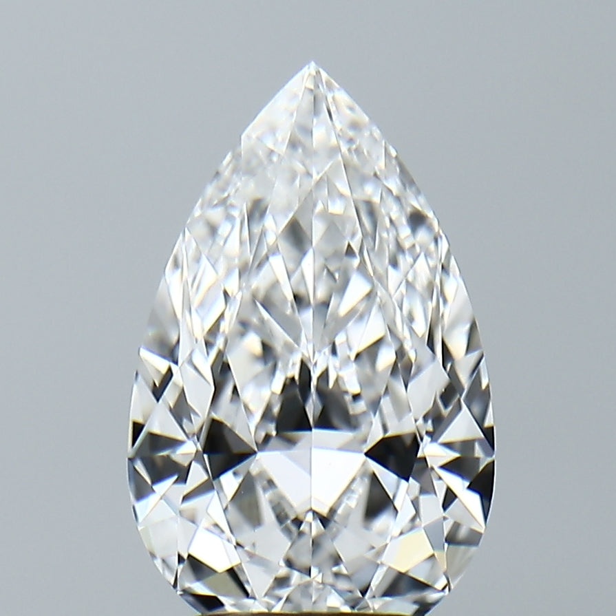 Lab-Grown 2.67 Carat Pear Shape Diamond color E Clarity VVS2, precious stones, engagement diamonds