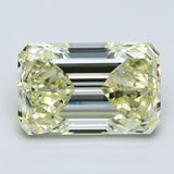 4.02 Carat Emerald Cut Diamond color Fancy  Yellow Clarity VS2, natural diamonds, precious stones, engagement diamonds