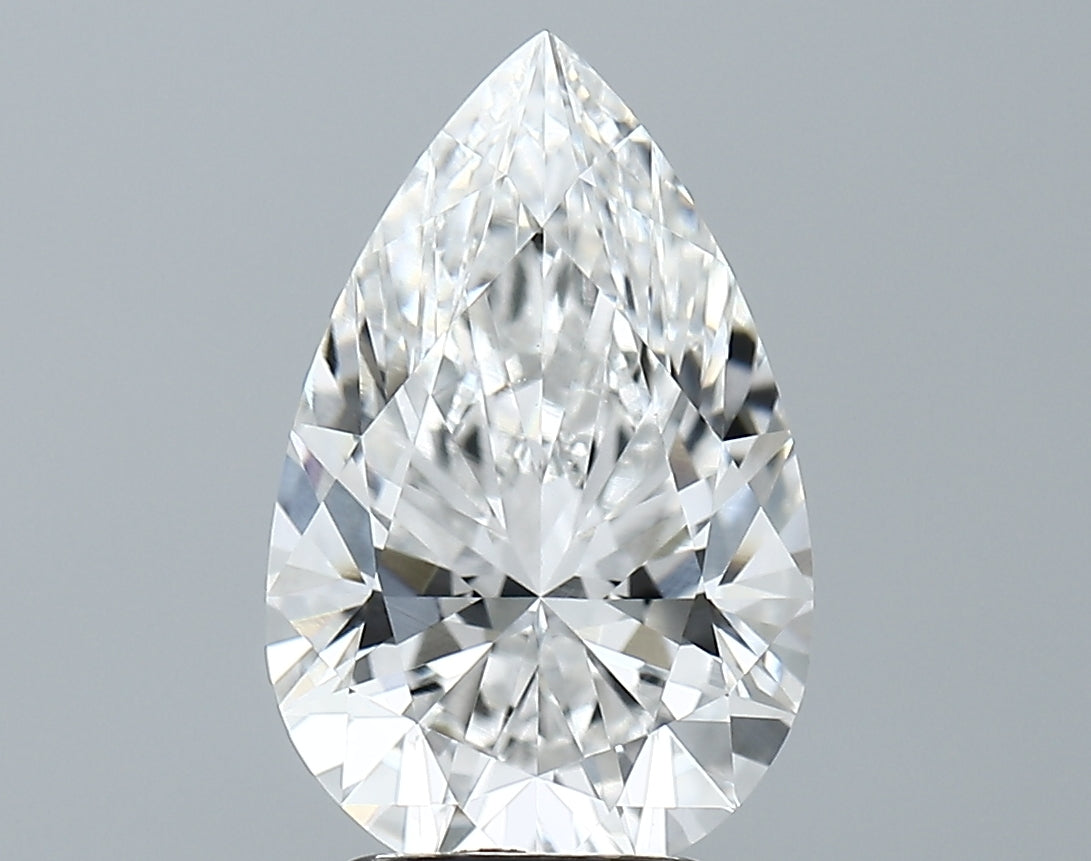 Lab-Grown 3.07 Carat Pear Shape Diamond color D Clarity VVS2, precious stones, engagement diamonds
