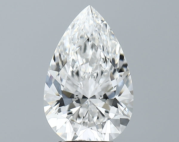 Lab-Grown 3.07 Carat Pear Shape Diamond color D Clarity VVS2, precious stones, engagement diamonds
