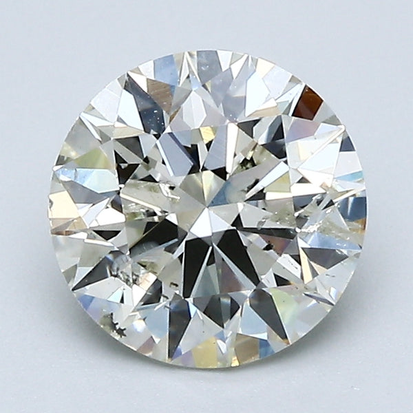 2.04 Carat Round Brilliant Natural Mined Diamond J Color I1 Clarity With GIA Certificate, natural diamonds, precious stones, engagement diamonds