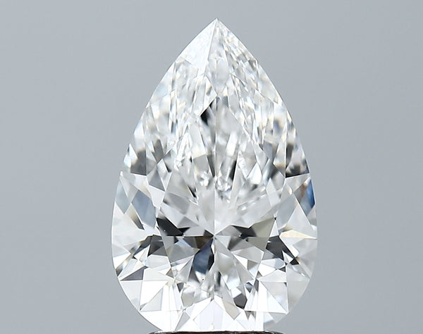 Lab-Grown 3.04 Carat Pear Shape Diamond color E Clarity VS1 With GIA Certificate, precious stones, engagement diamonds