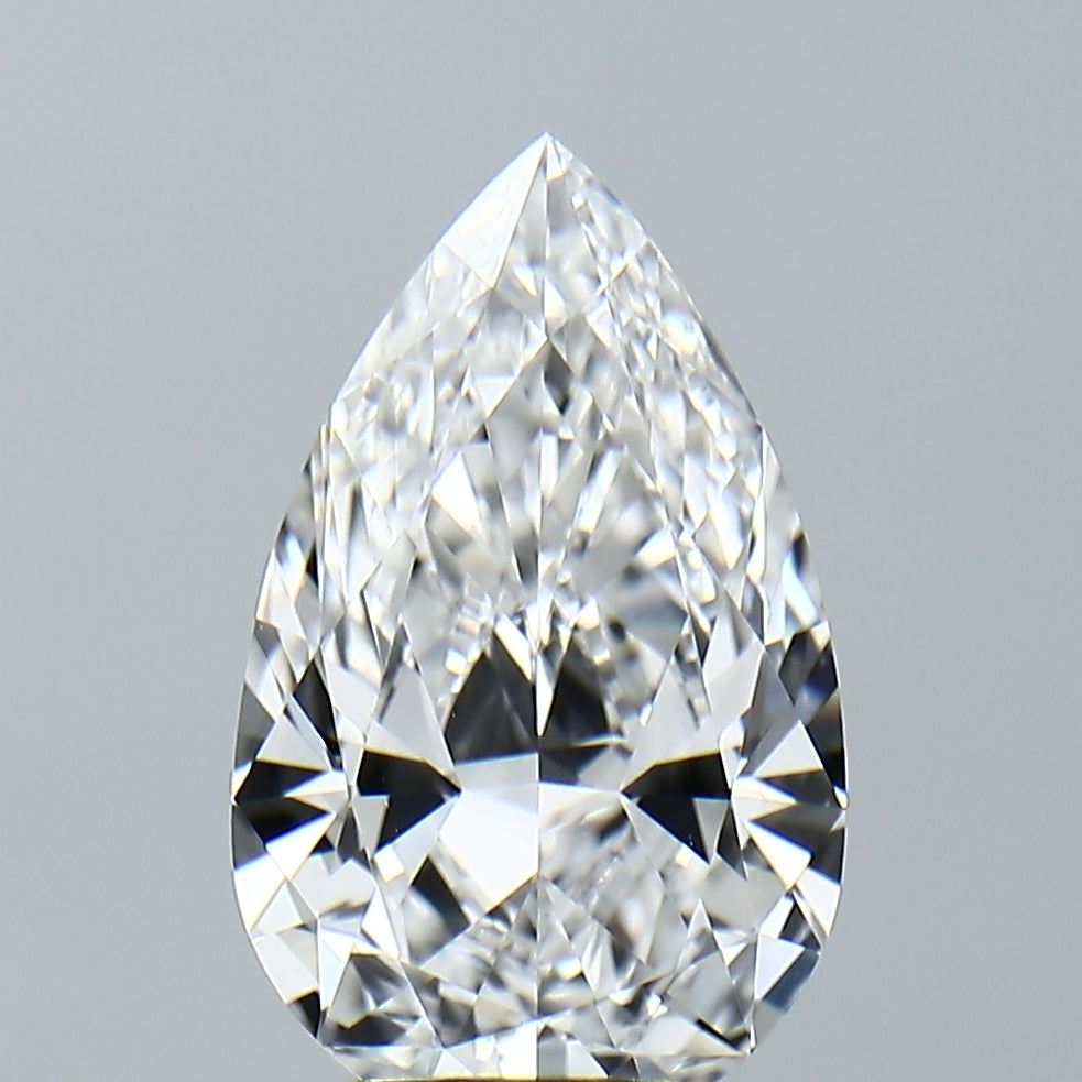 Lab-Grown 3.16 Carat Pear Shape Diamond color D Clarity VVS1, precious stones, engagement diamonds