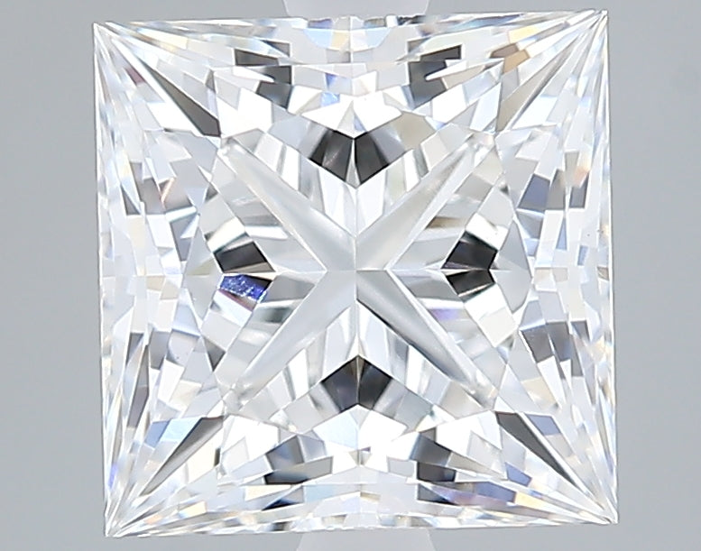Lab-Grown 2.59 Carat Princess Cut Diamond color E Clarity VS1 With GIA Certificate, precious stones, engagement diamonds