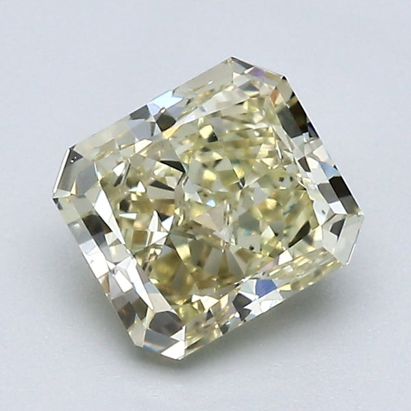 1.28 Carat Radiant Cut Natural Mined Diamond Fancy Light Brownish Greenish Yellow Color SI1 Clarity With GIA Certificate, natural diamonds, precious stones, engagement diamonds