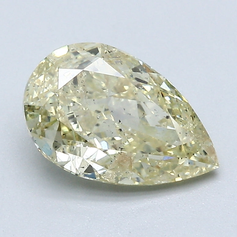 1.55 Carat Pear Shape Natural Mined Diamond Fancy  Yellow Color I2 Clarity With GIA Certificate, natural diamonds, precious stones, engagement diamonds