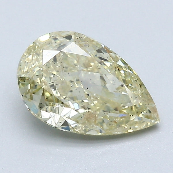 1.55 Carat Pear Shape Natural Mined Diamond Fancy  Yellow Color I2 Clarity With GIA Certificate, natural diamonds, precious stones, engagement diamonds