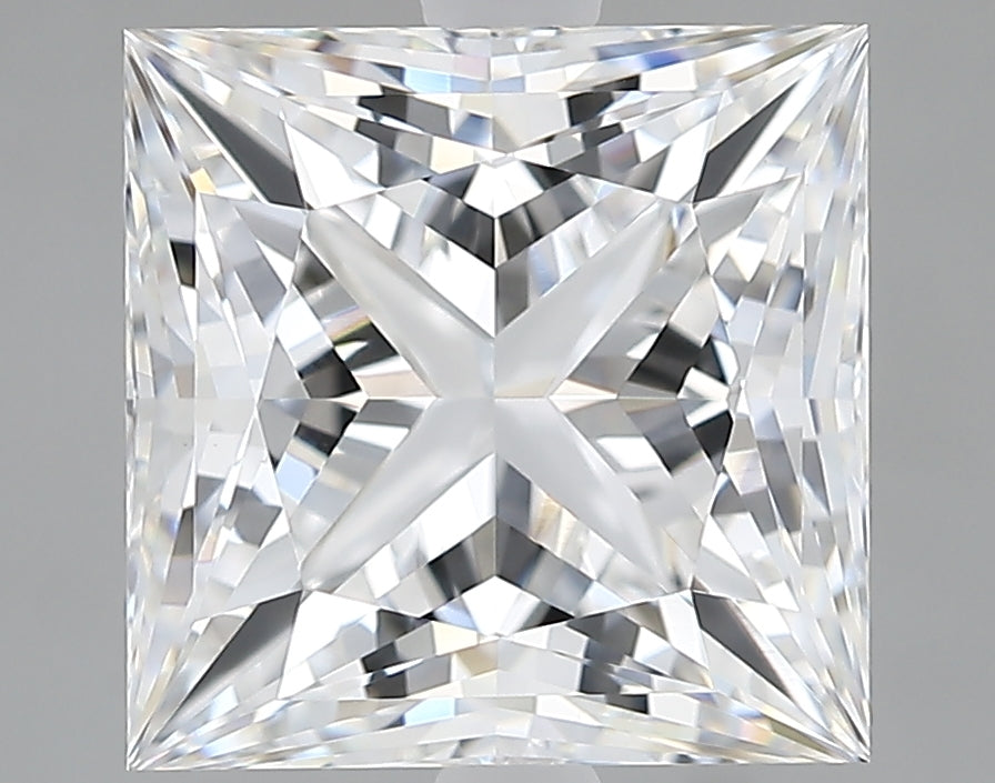 Lab-Grown 3.83 Carat Princess Cut Diamond color E Clarity VVS2, precious stones, engagement diamonds