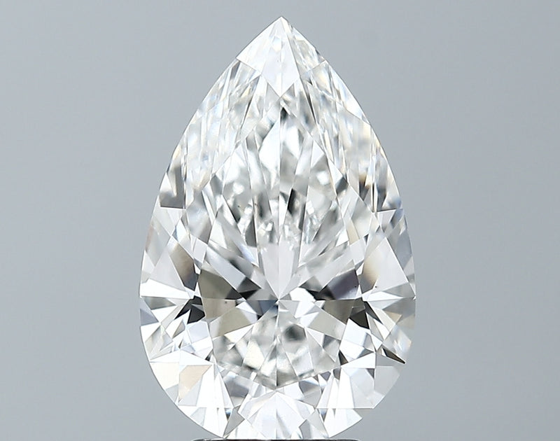 Lab-Grown 3.72 Carat Pear Shape Diamond color F Clarity VS2 With GIA Certificate, precious stones, engagement diamonds