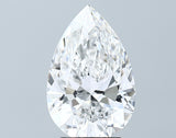 Lab-Grown 3.26 Carat Pear Shape Diamond color E Clarity VVS2 With GIA Certificate, precious stones, engagement diamonds