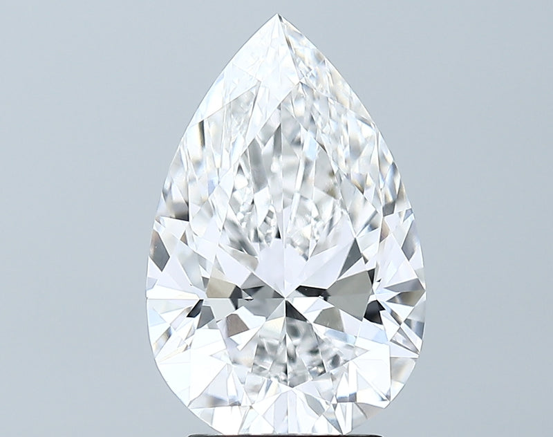 Lab-Grown 3.26 Carat Pear Shape Diamond color E Clarity VVS2 With GIA Certificate, precious stones, engagement diamonds