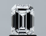 Lab-Grown 1.00 Carat Emerald Cut Diamond color D Clarity SI1 With GIA Certificate, precious stones, engagement diamonds